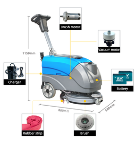 New Ready 30L 880W Commercial <b>Walk</b>-Behind Floor Scrubber <b>Machine</b> - Product Image 3