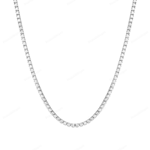 3mm 18inch Tennis <b>Necklace</b> 925 Sterling Silver Moissanite Diamonds Tennis Chain For <b>Men</b> And Women Luxurious Jewelry for Party - Product Image 2