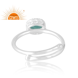 Anillo de piedras preciosas de amazonita Natural de Plata de Ley 925, joyería personalizada para mujer, regalo para ella - Product Image 2