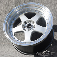 F991569 Cerchi in Lega Silver Star a 5 Razze, 17 Pollici, 4x100 5x114.3, Concavi Profondi per BMW Mercedes Chevy Chevrolet