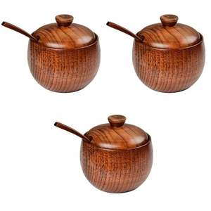 Pot à épices en bois multifonctionnel pour le stockage du sel, du poivre et des assaisonnements - Product Image 5