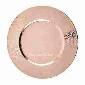 Elegante cargador negro chapado Placa de cargador de hierro negro moderno acabado con recubrimiento en polvo para bodas restaurantes hoteles - Product Image 4