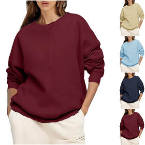 Sweat-shirt à col rond en coton de haute qualité impression surdimensionnée avant Logo pull d'hiver pour garçons et femmes sweats respirants - Product Image 6