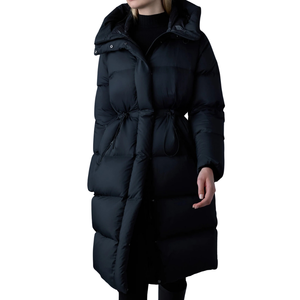 Long Coat Warm Insulated Winter Jacket Elegant Puffer Design Soft Comfort Wear Mandarin Collar Finished Oxford <b>Fabric</b> Windproof - Product Image 1