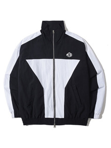 OEM Streetwear Casual <b>Rain</b> Waterproof Windbreaker Hoodie <b>Jacket</b> Custom Color Block Design Full Zip 3D Embroidery Eco-Friendly - Product Image 2