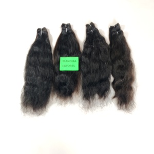 Extensiones de cabello humano indio, extensiones de cabello humano alineadas con cutícula de 8-32 pulgadas, sin químicos, al por mayor, 100% - Product Image 5