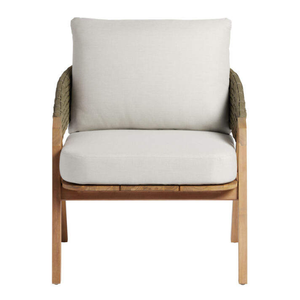 Sofá de Cuerda para Exteriores de 2 Plazas, Estilo Americano, Sofá de Madera de Teca Premium y Cómodo para Sala de Estar, Alta Calidad, Superventas - Product Image 2