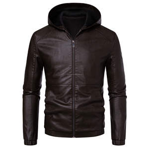 <b>Men</b> High Street Stand Collar <b>Jacket</b> Plain Dyed Breathable Windproof Eco-Friendly Fashion Genuine Leather Plus Winter Outdoor - Product Image 3