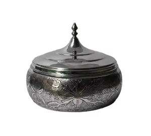 Caja de especias de madera de bambú funcional y elegante con tarros redondos que ofrecen almacenamiento práctico para té y comida - Product Image 3