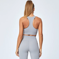 Spandex Nylon Sexy Confort Entraînement Mode Personnalisé Sport Col Haut Courir Antichoc Yoga Soutien-Gorge Fitness Débardeur Femmes Sport Soutien-Gorge