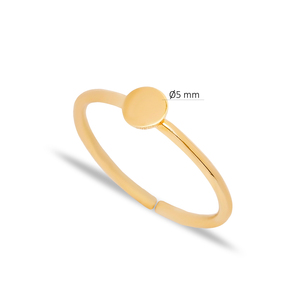 Anillo liso de diseño redondo hecho a mano joyería de plata de ley 925 joyería fina turca al por mayor - Product Image 4