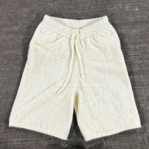 Pantalones cortos de mohair Premium para hombre con ajuste holgado y elegante silueta Mohair Blend Knit Shorts para hombres - Product Image 2