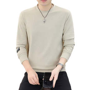 Pull-over à manches longues et col rond pour hommes Pull en coton tricoté Vêtements personnalisés Vêtements pour hommes Sweat à capuche fin - Product Image 2