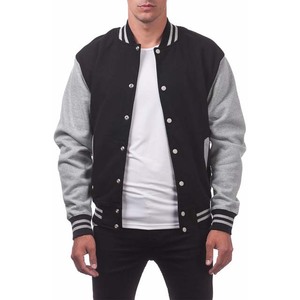 Different Color Custom Size Solid Pattern Single <b>Button</b> High Quality Men's Varsity Jackets Stand Front Breathable Windproof - Product Image 1