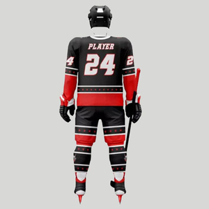 Uniformes de hockey sur glace personnalisés de qualité supérieure, respirants, 100% polyester, prix de gros pour les équipes, impression par sublimation - Product Image 2