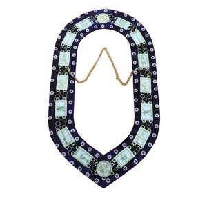 Delantal Masónico de Cuero con Hilo Metálico Bordado a Mano, Estilo Europeo, Transpirable, para Maestro Masón, Color Blanco - Product Image 2