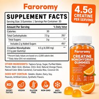 Gummies de créatine monohydrate végétaliennes à marque privée personnalisée 4,5g haute puissance saveur orange pectine croissance musculaire OEM