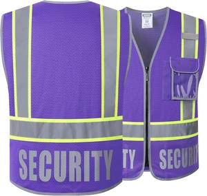 Gilet de sécurité pour hommes femmes gilet de sécurité réfléchissant avec 5 poches et maille à glissière avant haute visibilité - Product Image 2