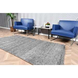 Tapis Kilim turc 4,1x6,7 pieds, gris noir à pois, tapis vintage en laine - Product Image 4