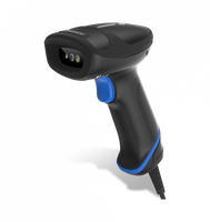 Lecteur de codes-barres filaire ergonomique 2D HR33 Marlin IP52 avec garantie de 5 ans, capteur mégapixels, éclairage LED, USB, pointeur laser, noir