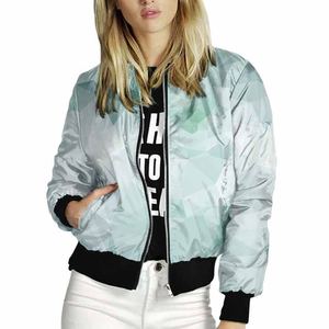 <b>Light</b> Pink <b>Vintage</b> Satin Bomber Jackets for Women & Men Factory-Made Stylish Printed Pattern Cotton Filling Silk Shell Material - Product Image 5