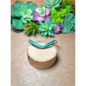 Navajo Handmade Kingman Turquoise & Sterling <b>Silver</b> <b>Cuff</b> <b>Bracelet</b> Cultural Collectible Jewelry - Product Image 1