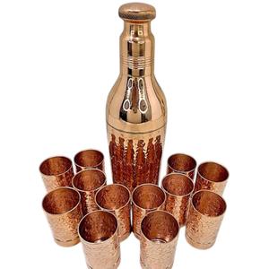 ขวดน้ำทองแดงทำด้วยมือขวดน้ำพร้อมแก้วทำจากทองแดงบริสุทธิ์สำหรับใช้ในชีวิตประจำวันและในสำนักงาน - Product Image 6