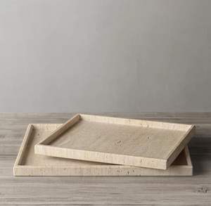 Plateau en marbre élégant pour la décoration de la maison de luxe, servant le petit-déjeuner, le thé, le café, les collations, présentation élégante sur les tables à manger - Product Image 6