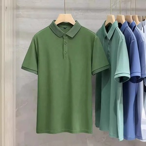 Men's Summer for <b>Polo</b> <b>Shirt</b> Casual <b>Slim</b> <b>Fit</b> Trend Half-Sleeved T-<b>Shirt</b> Solid Pattern Wholesale <b>Polo</b> <b>Shirt</b> - Product Image 1