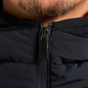 Vêtements d'extérieur à capuche métallisés pour hommes Manteau matelassé alternatif à fermeture éclair complète pour l'hiver Épaissir la chaleur Longues vestes à capuche - Product Image 3