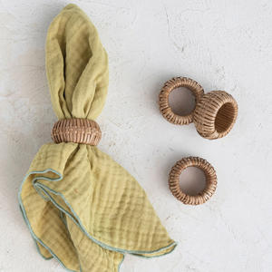 Rattan napkin ring holiday <b>table</b> <b>decoration</b> <b>top</b> sale handmade serviette rings for holding napkins - Product Image 5
