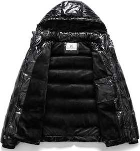 <b>Mens</b> Lightweight <b>Hooded</b> Puffer <b>Jacket</b> Outdoor Hiking Winter Coat Warm Bubble <b>Jacket</b> Navy Teal Grey <b>Padded</b> Quilted Outerwear - Product Image 3