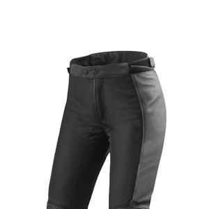 กางเกงหนัง PU เอวสูงสำหรับใส่บนถนนกางเกง2023มอเตอร์ไซด์ทำจากวัสดุที่ดีที่สุดสีทึบ - Product Image 4