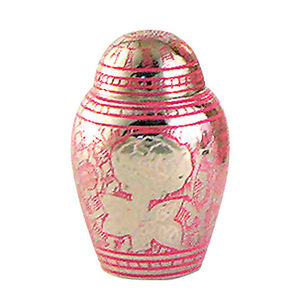 Venta caliente tamaño pequeño infantil cenizas urna Funerarl Memorial Metal recuerdo con caja de terciopelo urna de entierro - Product Image 3