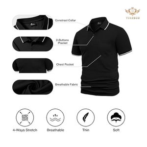 Prémium hombres de punto para polos con bolsillo que absorbe la humedad Casual trabajo atlético al por mayor OEM Multipack Golf Shirt - Product Image 4