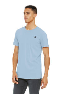 Camiseta de Cuello Redondo para Hombre, Verano 2026, Venta al Por Mayor, Azul Cielo, Algodón Jersey Sencillo, Media Manga, Transpirable, Informal, para Correr, al Por Mayor - Product Image 2