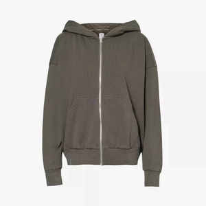 2025 Zip-Up Spandex/Polyester Hiver Polaire Solide Avant Logo Respirant Doublé À Capuche pour Hommes Femmes 400g - Product Image 6