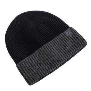 Chapeau d'hiver doublé en polaire, bonnet chaud élégant, bonnet en tricot doux pour hommes, épaissi pour le sport en plein air - Product Image 3