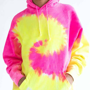 Sweat à capuche unisexe surdimensionné en molleton épais 100 % coton, tie-dye, avec logo personnalisé imprimé, brodé ou appliqué, couleur unie, vente en gros - Product Image 4