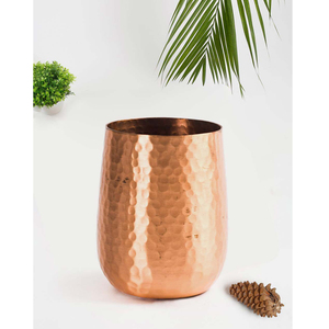 Verre de gobelet de diamant poli brillant de cuivre pur de conception la plus récente la plus vendue pour la déco de taille personnalisée de navire de cuivre soucieux de la santé - Product Image 2