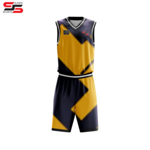 Uniforme de basket-ball unisexe personnalisé avec fonction de séchage rapide, technique de sublimation imprimée, maillot cousu avec logo de l'équipe - Product Image 4
