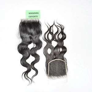 Extensions de cheveux humains vierges indiens 100% alignées sur les cuticules, qualité grossiste, dentelle HD 6*6, ondulation naturelle, double trame machine - Product Image 6