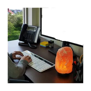 Lámpara LED de sal Natural del Himalaya, purificador de aire, luz cálida para interiores, lámpara de mesa, Lava, 2-3 kg l