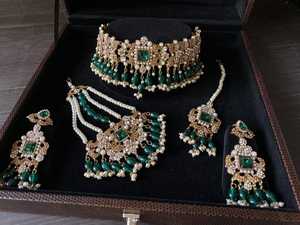 Gran oferta, conjunto de collar de 3 uds para novia de boda, conjunto de collar y pendientes de joyería de moda, conjuntos de joyería nupcial de alta calidad - Product Image 2