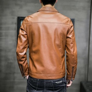 แจ็กเก็ตหนังแท้สำหรับผู้ชาย, เสื้อโค้ทบุขนสัตว์สไตล์บูติกไฮเอนด์แบบลำลองเทรนด์ใหม่ - Product Image 6
