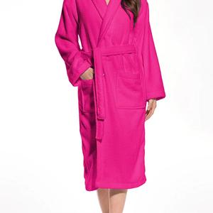 Hotel de lujo para adultos Unisex franela suave verano bata de baño pijama Spa Elegante ropa de dormir barata mujeres frente Logo transpirable - Product Image 1