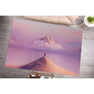 Alfombra decorativa con diseño de luna del desierto Tranquil Desert Moon, alfombra impresa, alfombra fina no tejida - Product Image 1