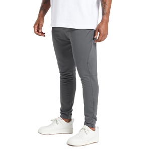 Performance Skinny <b>Jogger</b> Pants for Men Polyester Spandex <b>Slim</b> Fit Training Gym Running Track Pants Custom OEM Private Label - Product Image 2