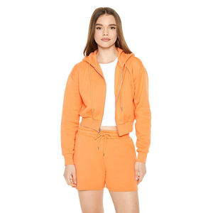 Sweat à capuche zippé personnalisé de haute qualité, vêtements de mode unis, sweat à capuche zippé pour femmes, sweats à capuche chauds et ajustés pour femmes, vêtements d'hiver à manches longues - Product Image 2