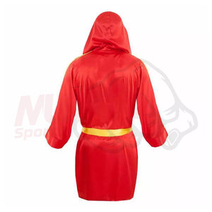 Precio barato 2025 OEM hecho en fábrica de alta calidad personalizado de cuero bata de boxeo profesional MMA Fighting Durable Boxing Wear - Product Image 2